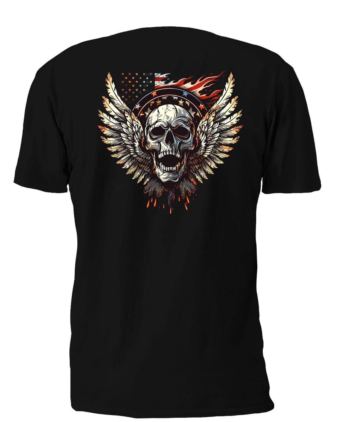 Winged Skull 8 T-Shirt, Longsleeve, Sweatshirt & Hoodie - AllTrade Apparel