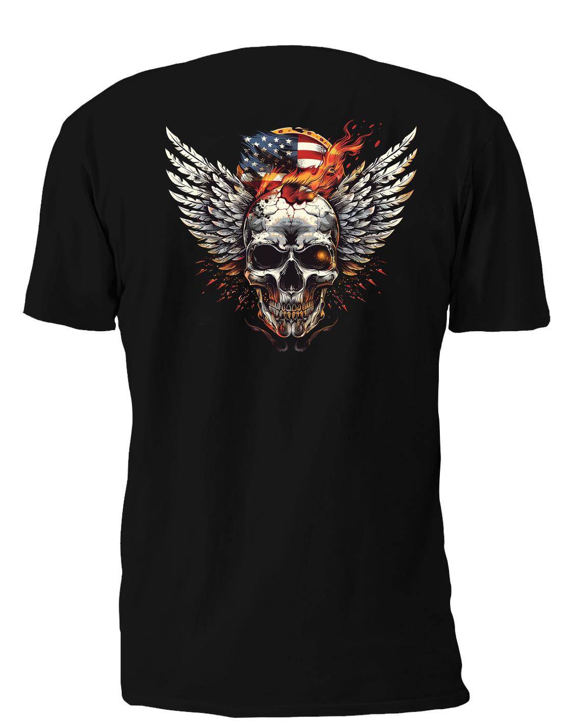 Winged Skull 9 T-Shirt, Longsleeve, Sweatshirt & Hoodie - AllTrade Apparel