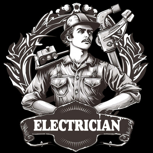 Electrician 12 T-Shirt, Longsleeve, Sweatshirt & Hoodie - AllTrade Apparel