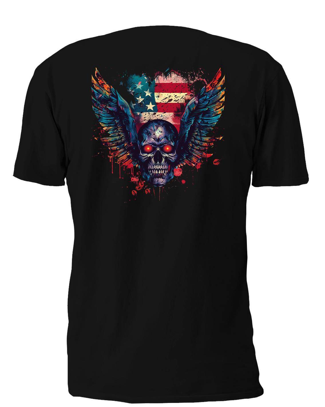Winged Skull 3 T-Shirt, Longsleeve, Sweatshirt & Hoodie - AllTrade Apparel