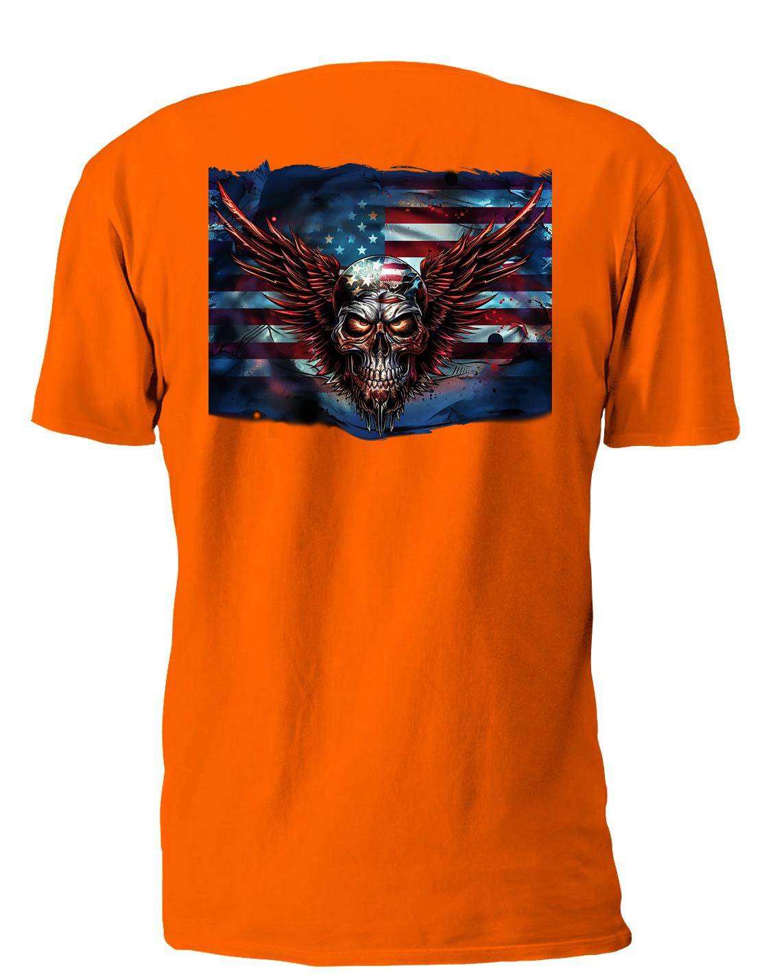 Winged Skull 4 T-Shirt, Longsleeve, Sweatshirt & Hoodie - AllTrade Apparel