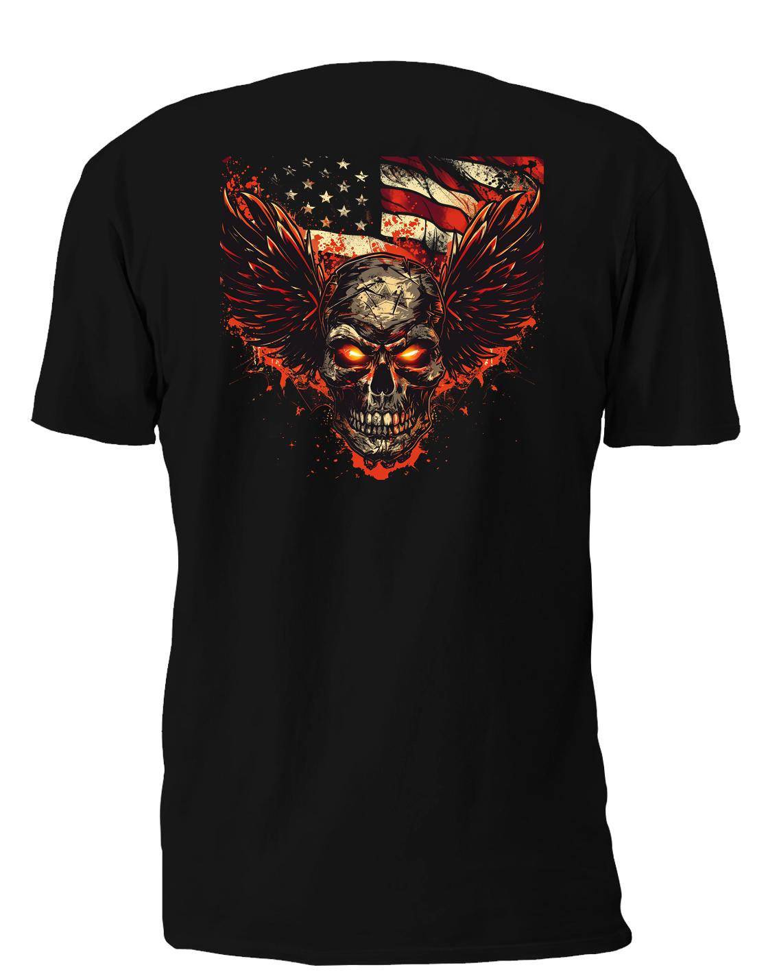 Winged Skull 7 T-Shirt, Longsleeve, Sweatshirt & Hoodie - AllTrade Apparel