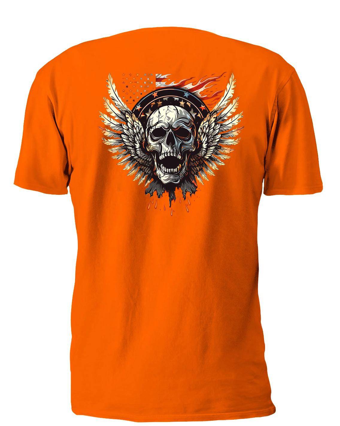 Winged Skull 8 T-Shirt, Longsleeve, Sweatshirt & Hoodie - AllTrade Apparel