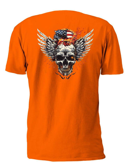Winged Skull 9 T-Shirt, Longsleeve, Sweatshirt & Hoodie - AllTrade Apparel