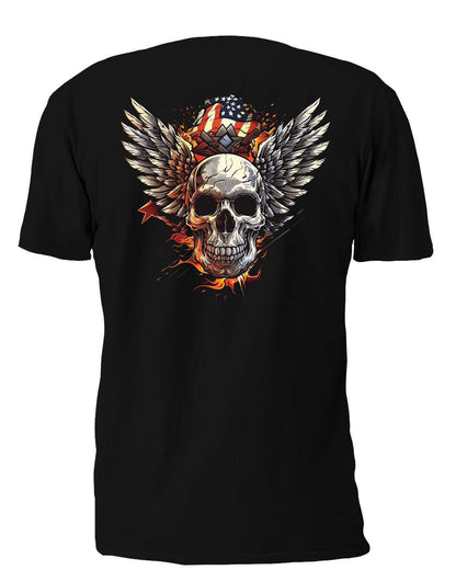 Winged Skull 10 T-Shirt, Longsleeve, Sweatshirt & Hoodie - AllTrade Apparel