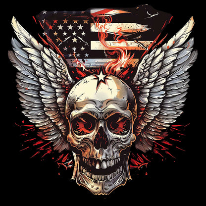 Winged Skull 11 T-Shirt, Longsleeve, Sweatshirt & Hoodie - AllTrade Apparel