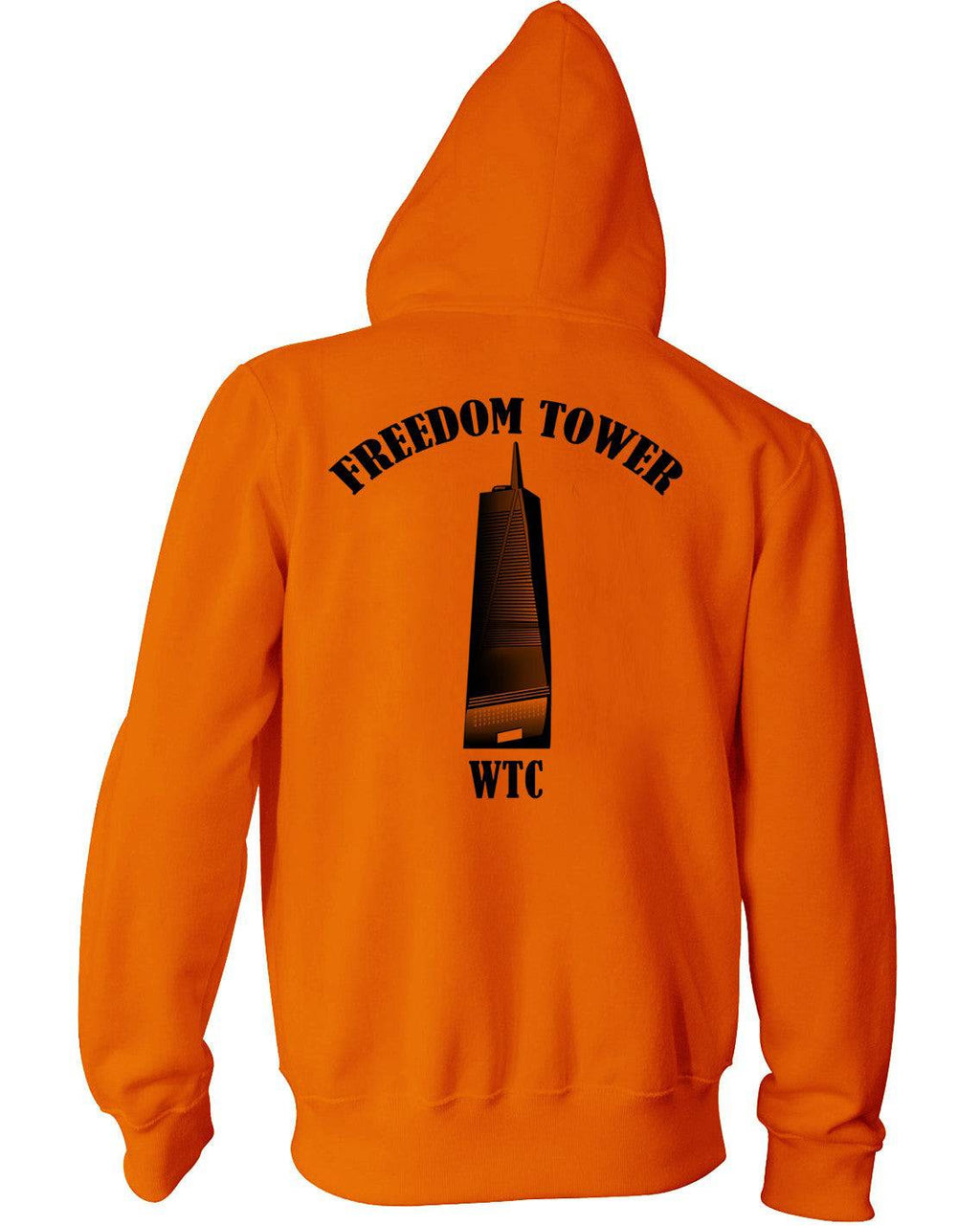 Freedom Tower Orange Hoodie - all-trade-apparel.